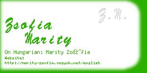 zsofia marity business card